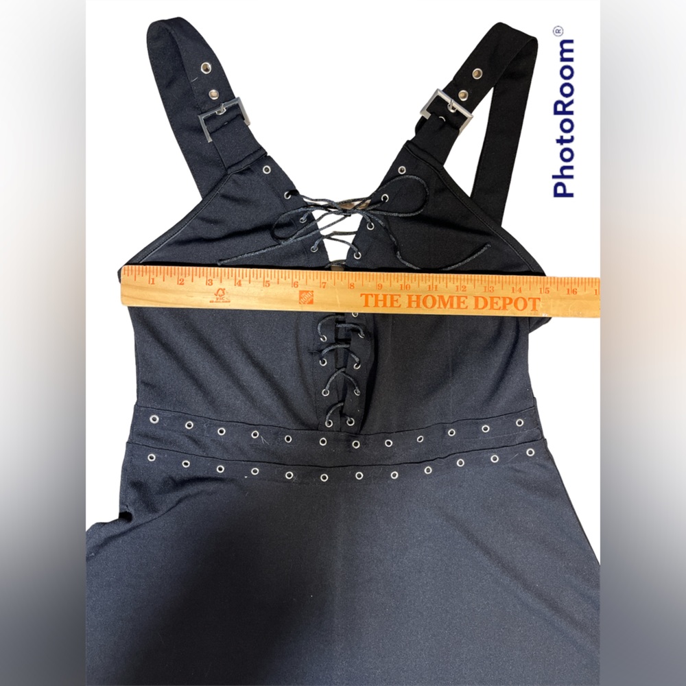 Gothic Black Suspenders Dress Size Large - Picture 6 of 6